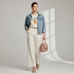 South Parade Peachy Graphic Tee Shirt XS | White Pima Cotton Crewneck Soft